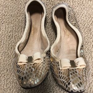Salvatore Ferragamo My Joy Gold Flats size 7.5